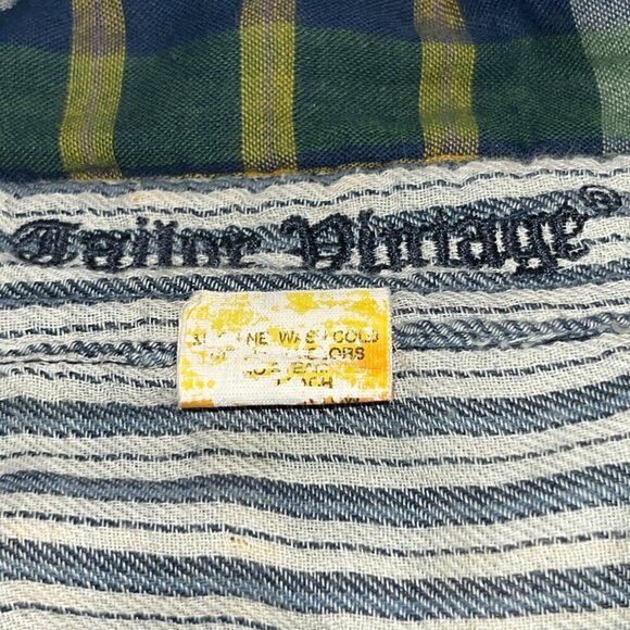 TAILOR VINTAGE 100% Cotton Reversible Long Sleeve Button Down Plaid Shirt EUC -M - Picture 12 of 12